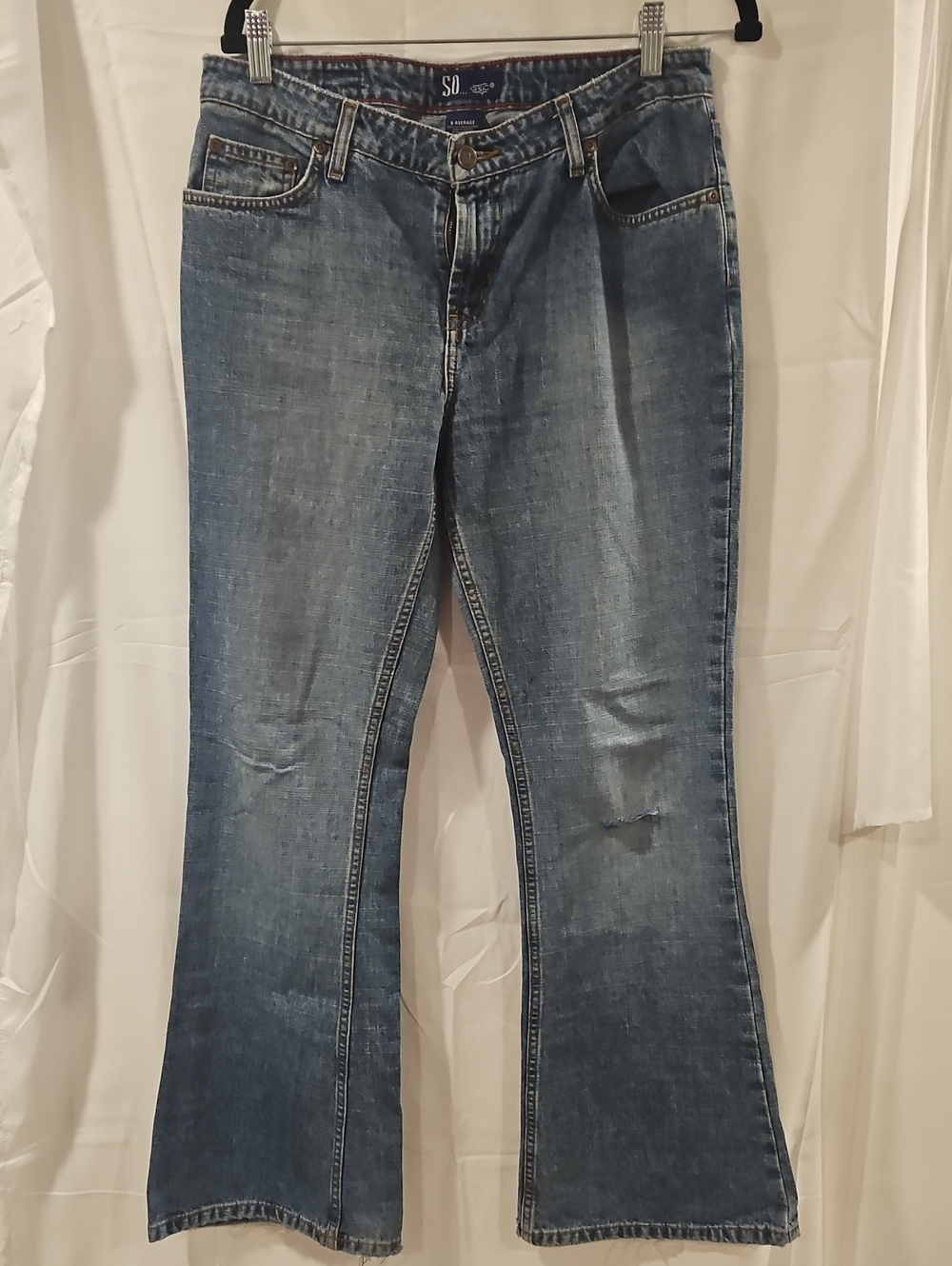 SO Women's Blue Flare Jeans - Classic Wide Leg